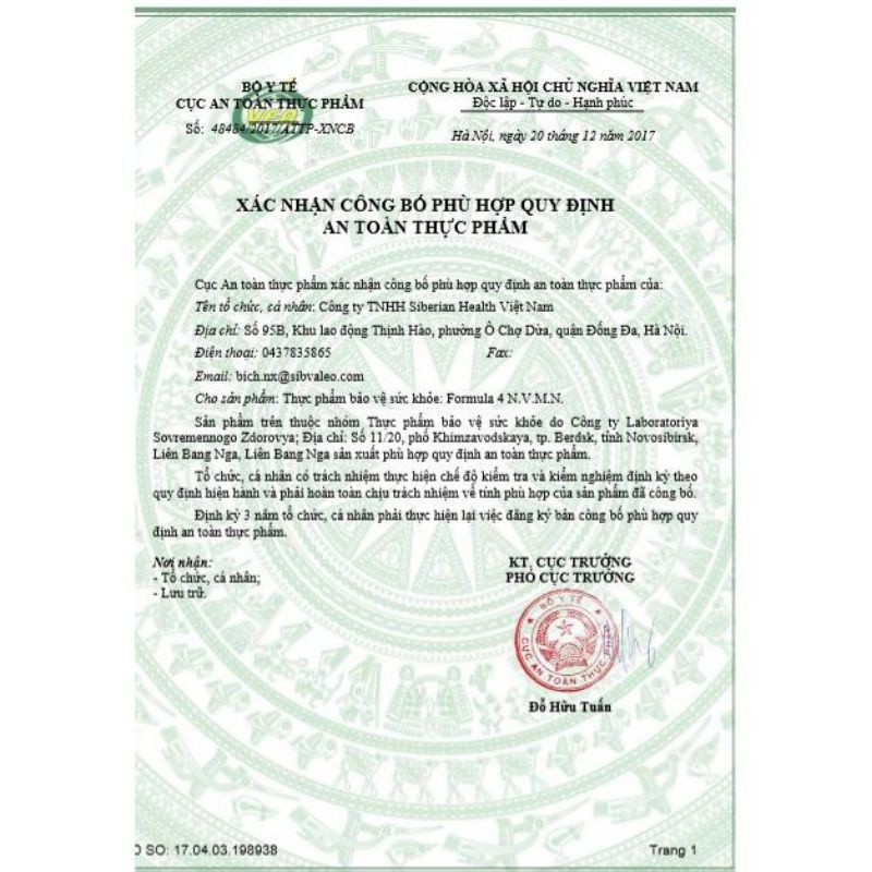 Viên uống Fomula 4  siberi Nga(hàng kho việt)