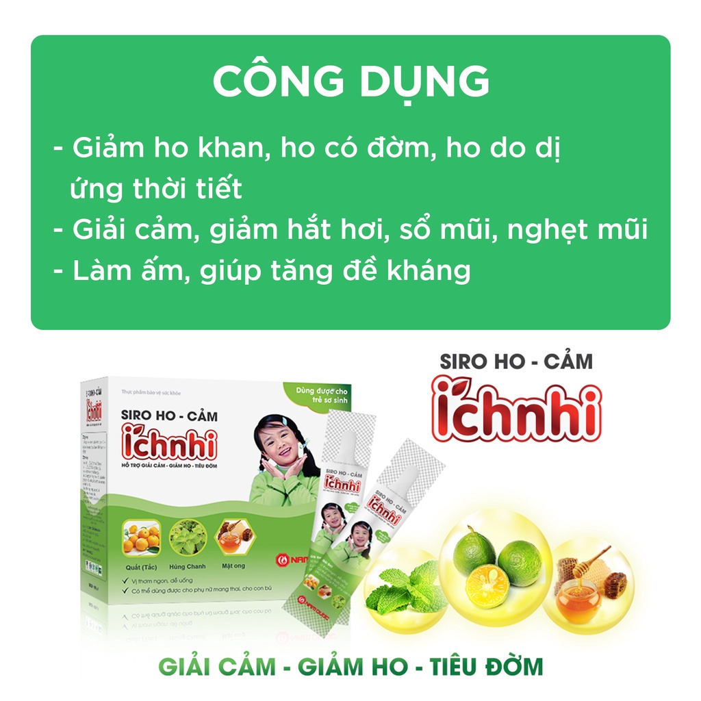 Ảnh Siro ho cảm Ích Nhi hộp 30 góix5ml hỗ trợ giải cảm, giảm ho,sổ mũi,tiêu đờm, dùng cho trẻ nhỏ,bà bầu 3