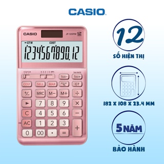 Máy Tính Casio JF-120FM Màn Hình Lớn - Thiết Kế Kim Loại Sang Trọng, Phím COST/SELL/MARGIN Cho Thu Ngân