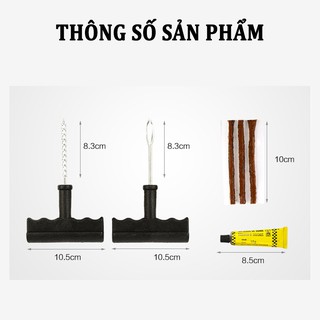 Bộ Dụng Cụ Vá Lốp Xe Không Xăm – Bộ Vá Lốp Ô Tô Dự Phòng Khẩn cấp