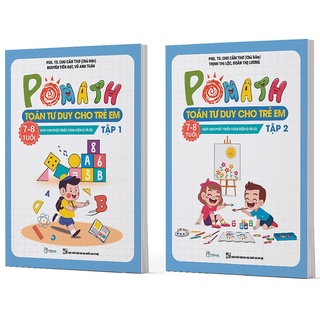 [Outlet S2]Sách - Combo POMath Toán tư duy cho trẻ em 7 – 8 tuổi (Tập 1 + 2)