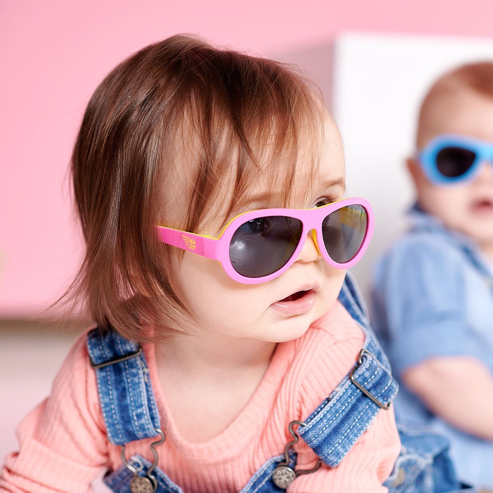 Ảnh Kính chống tia cực tím phi công hai màu Babiators - Pink Lemonade, cho bé 3-5 tuổi 2