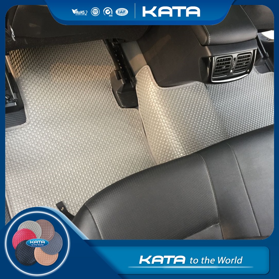 Thảm lót ô tô KATA cho xe Toyota Hilux (2016- 2025) - Khít với sàn, Chống trơn, Không mùi, Không ẩm mốc