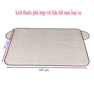 Bạt Che Nắng Kính Lái Ô Tô, Tấm Che Nắng Ô Tô 3 Lớp Tráng Bạc - Chống Nóng Cách Nhiệt Hiệu Quả VERSION 2