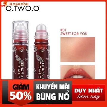 Son Môi Dạng Dầu O.TWO.O Yj005 30g Đầu Lăn Lâu Trôi Dưỡng Ẩm Chống Nước 4 Màu Tùy Chọn Có Thể Làm Phấn Má xịn