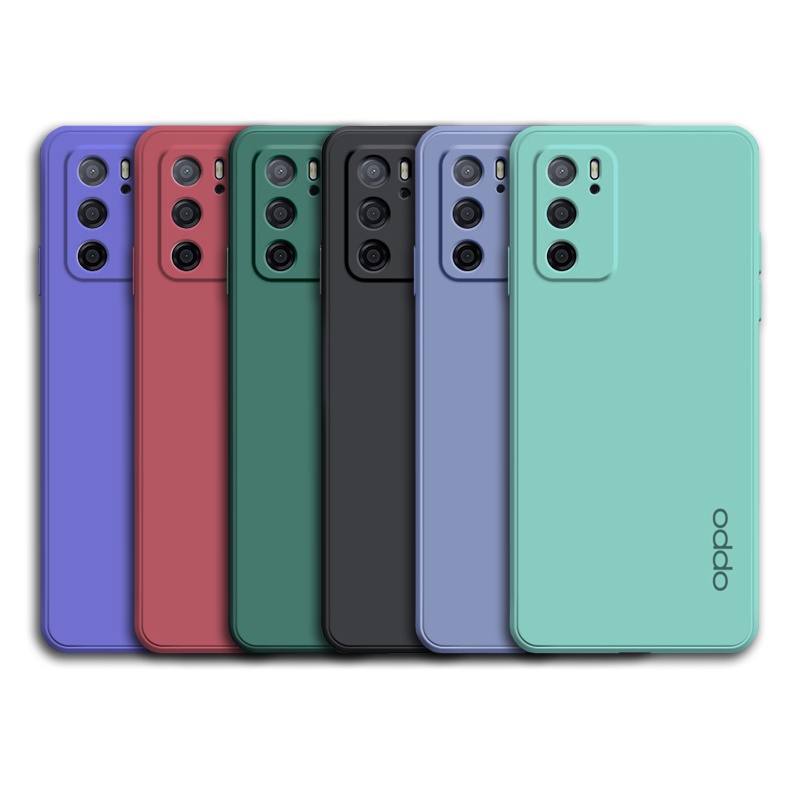 Ốp Điện Thoại Silicon Mềm Mỏng Màu Kẹo Hình Vuông Cho OPPO Reno 6 Pro 5 Pro+ 4 4G 5G Plus