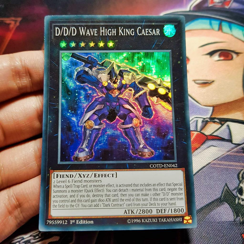 Thẻ bài Yugioh chính hãng D/D/D Wave High King Caesar COTD Super