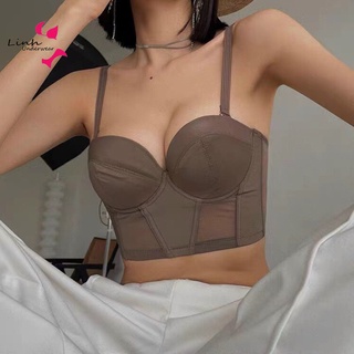 Áo corset có gọng mút mỏng kiểu dáng đơn giản cực chất Phương Linh Underwear 7891