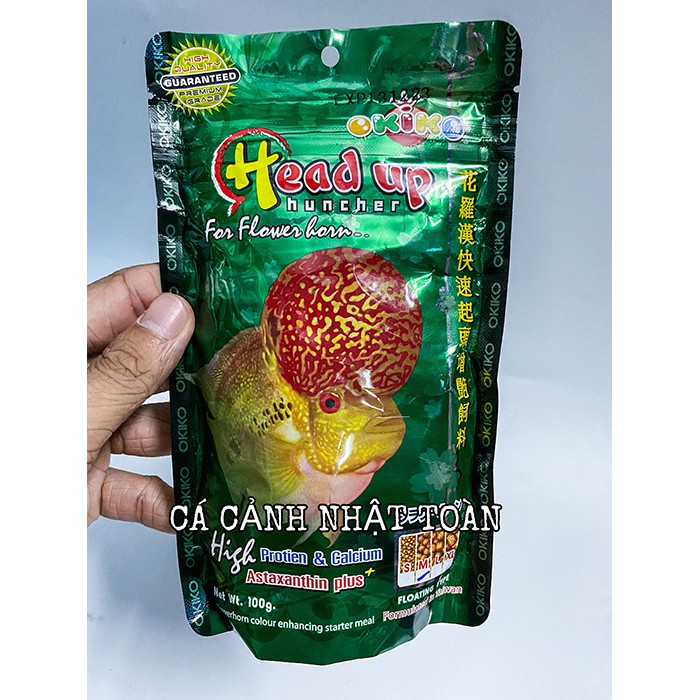THỨC ĂN LÊN ĐẦU LA HÁN LA HÁN OKIKO XANH LÁ HEAD UP HUNCHER 100G