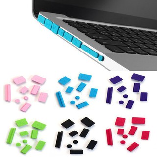 Bộ 13 Nút Chống Bụi Laptop - Macbook - Set 13 nút silicon đậy lỗ cắm rainbowsuit chống bụi cho laptop