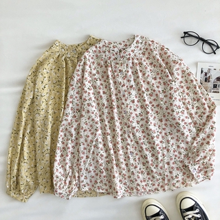 Áo Sơ Mi Voan Tay Dài Dáng Rộng Phong Cách Hàn Quốc baju baju wanita Lenan panjang