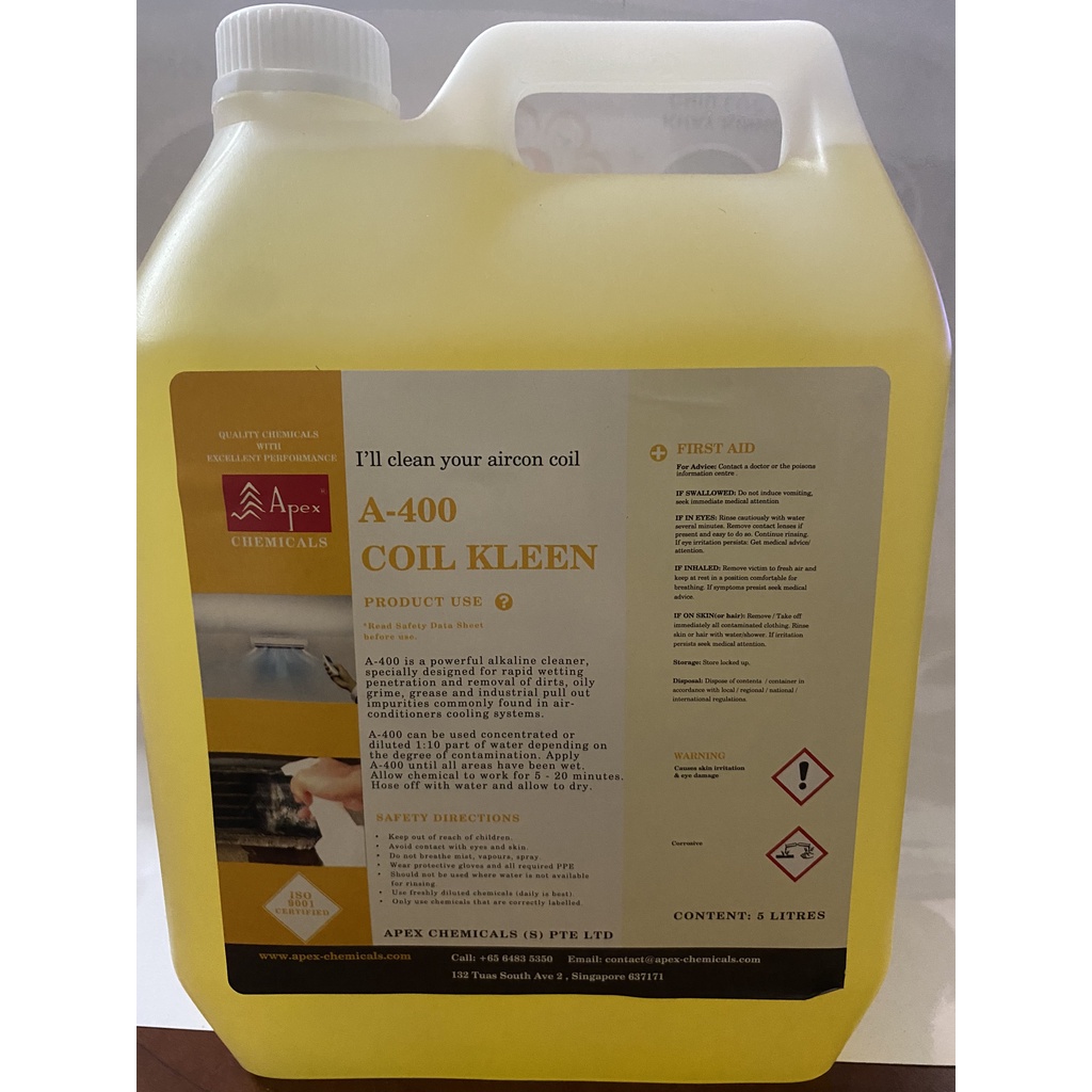 Chất tẩy rửa dàn nhôm A=400 ( Coil Kleen) Apex 5 lít