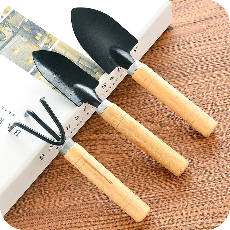 MVP1617 Bộ 3 Mini Cuốc Xẻng Cán Gỗ Làm Vườn | Shopee Việt Nam