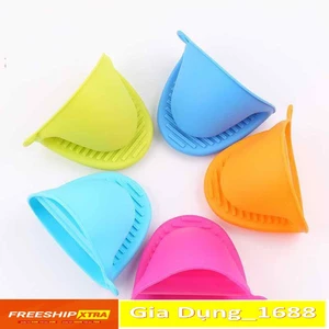 Set 2 miếng nhấc nồi 💚CAM KẾT CHUẨN💚Lót tay nhấc nồi cao silicon cách nhiệt chịu nóng nhiều màu