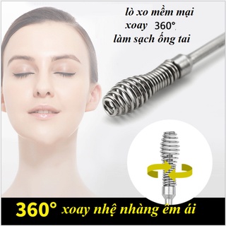 Bộ Dụng Cụ Ngoáy Tai Inox 5 CÂY -Bộ Lấy Ráy Tai Thép Không Rỉ 6 Món-Bộ Mát Xa Tai