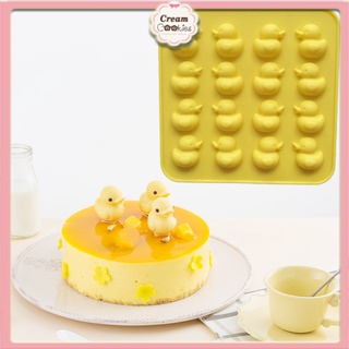 Khuôn Silicon Làm Socola,Thạch Rau Câu,Kẹo Dẻo,Pudding Trang Trí Hình 16 Chú Vịt Xinh