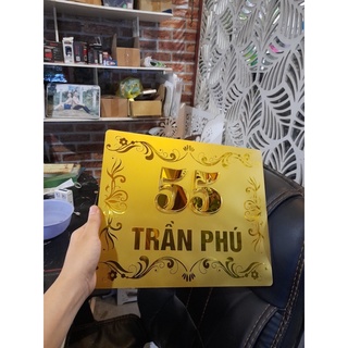 Bảng số nhà alu gương sang chảnh chỉ với 200.000. Tặng kèm keo dán mặt sau