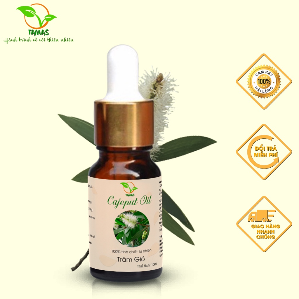 Ảnh Tinh dầu tràm gió nguyên chất TAMAS 10ml, khử khuẩn, làm ấm cơ thể, xua đuổi côn trùng 1