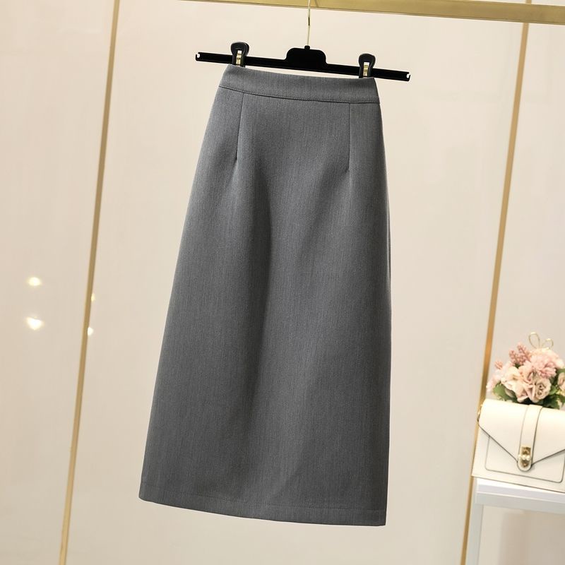 Phụ Nữ Văn Phòng Làm Việc Chắc Chắn Váy Bút Chì Màu Đen Nữ OL Thường Ngày Chia Bodycon Midi Váy