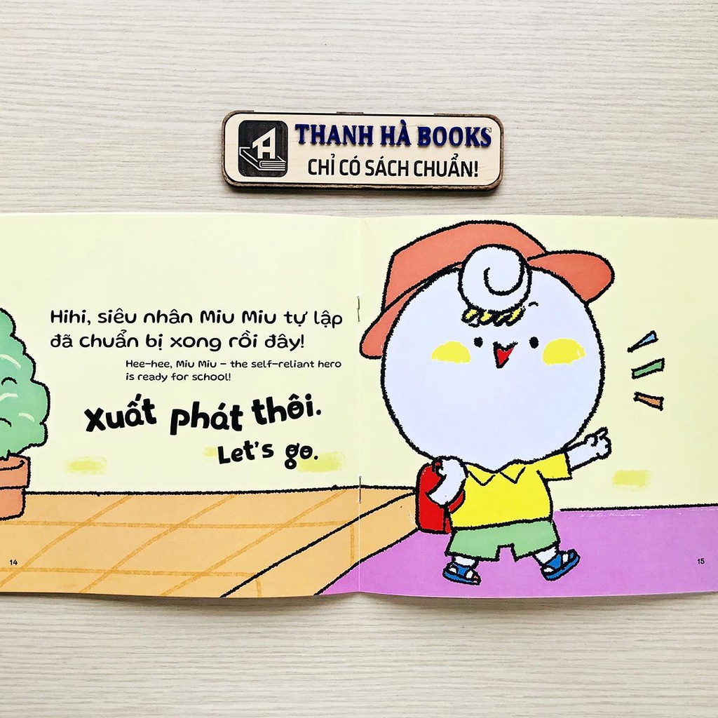 Ảnh Sách - Ehon Kĩ Năng Sống - Miu Miu Tự Lập - Phần 2 - Song ngữ Việt-Anh (Dành cho bé từ 1-6 tuổi) (Lẻ tùy chọn) 2