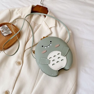 Bộ kit túi tự khâu, túi da tự làm hình khủng long béo ú handmade quà tặng ý nghĩa