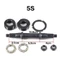DELMER Xe Đạp Bát Hoàn Chỉnh Bộ Phụ Kiện BB Shell 3S 5S Thép Đáy Chân Đế Phụ Kiện Đi Xe Đạp Lỗ Vuông Đáy Chân Đế Vòng Bi