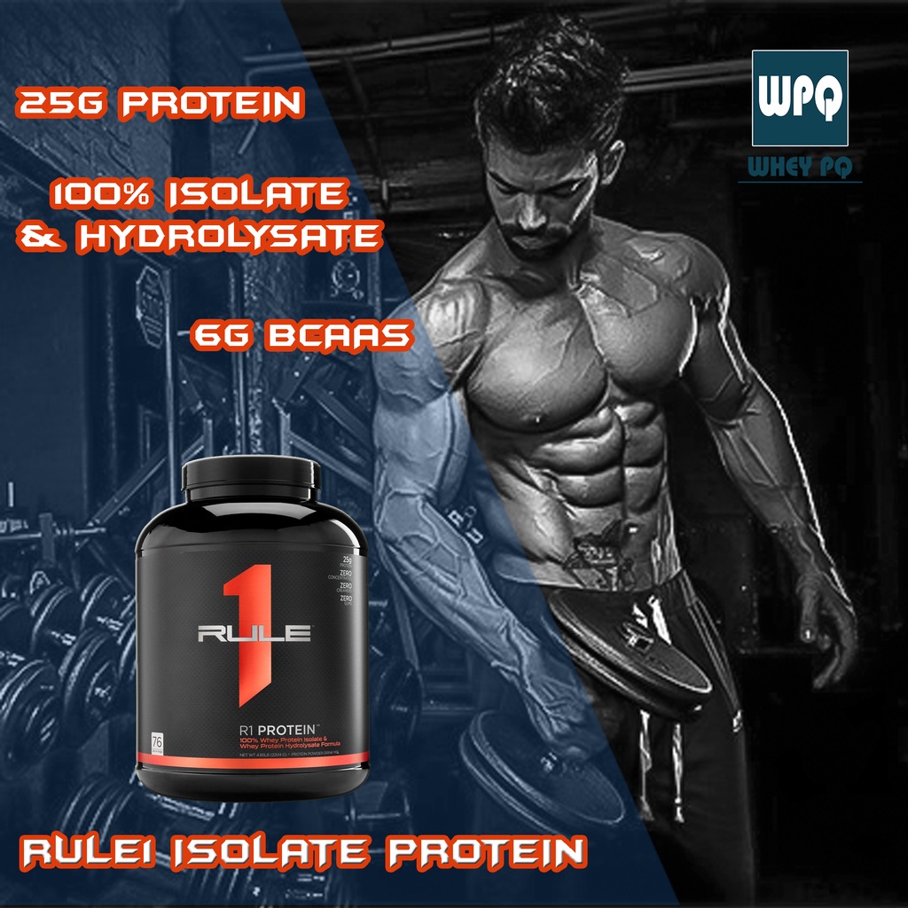 Rule 1 R1 Protein, Vanilla Creme - 5.03 lbs Powder - 25g Whey Isolate &  Hydrolysate + 6g BCAAs - 76 Servings