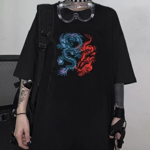 Áo thun nam nữ UNISEX chất cotton from in hình hoạ tiết rồng độc lạ