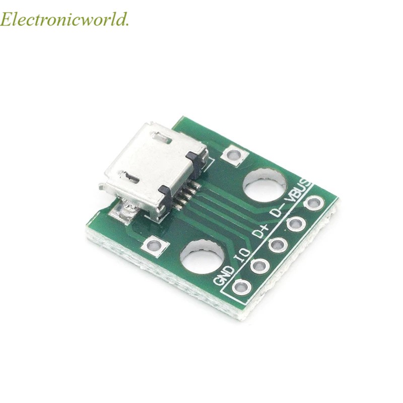 Bảng Mạch Chuyển Đổi Micro Usb Sang Dip 5pin B Type Pcb Usb-01 | Shopee ...