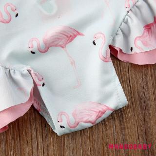 ♬Mg♪-Toddler Bé Gái Bé Gái Flamingo Đồ Bơi Đồ Bơi Đi Biển Rom Quần Áo Mũ Trang Phục