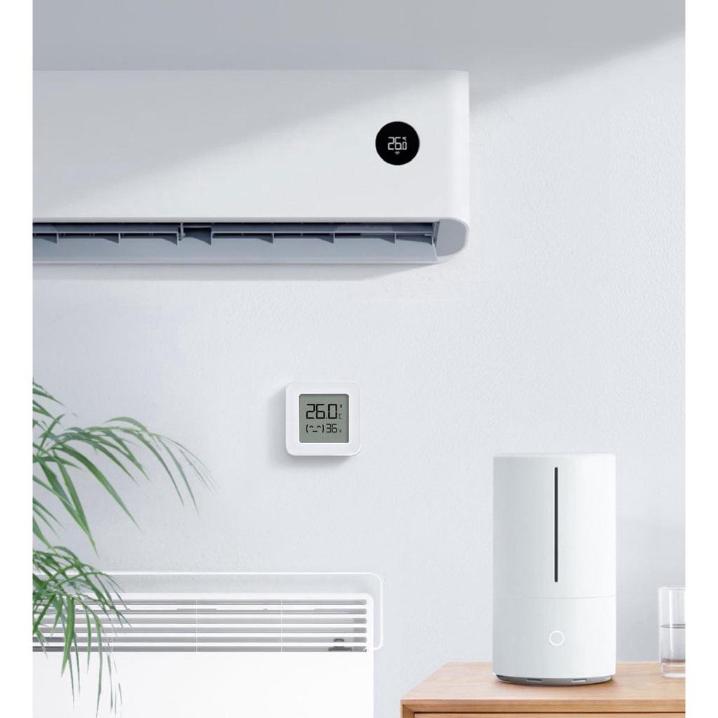 Nhiệt kế Bluetooth thông minh Xiaomi 2 Nhiệt kế kỹ thuật số điện thông minh không dây Máy đo độ ẩm & độ ẩm Máy đo độ ẩm hoạt động với ứng dụng