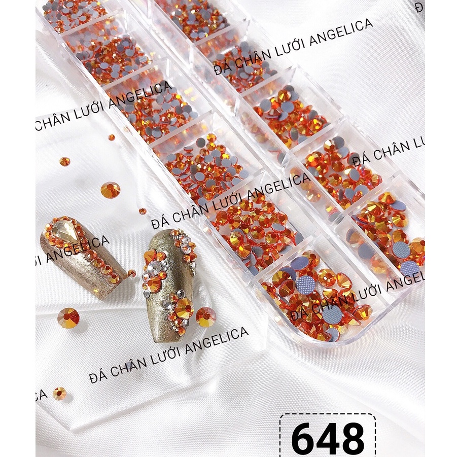 Đá Chân Lưới Nail 12 Khía Heaven Hyacinth Đính Móng ANGELICA 648