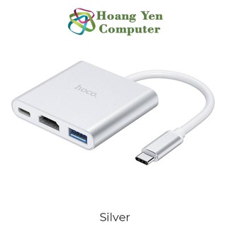 Cáp Type C ra HDMI Hoco HB14 (Type C ra HDMI + USB + Type C) - BH 12 Tháng - Hoàng Yến Computer