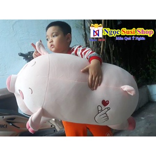[SIÊU CƯNG] GẤU BÔNG HEO NGỦ SIÊU MỀM MỊN CỰC ĐẸP KHỔNG LỒ
