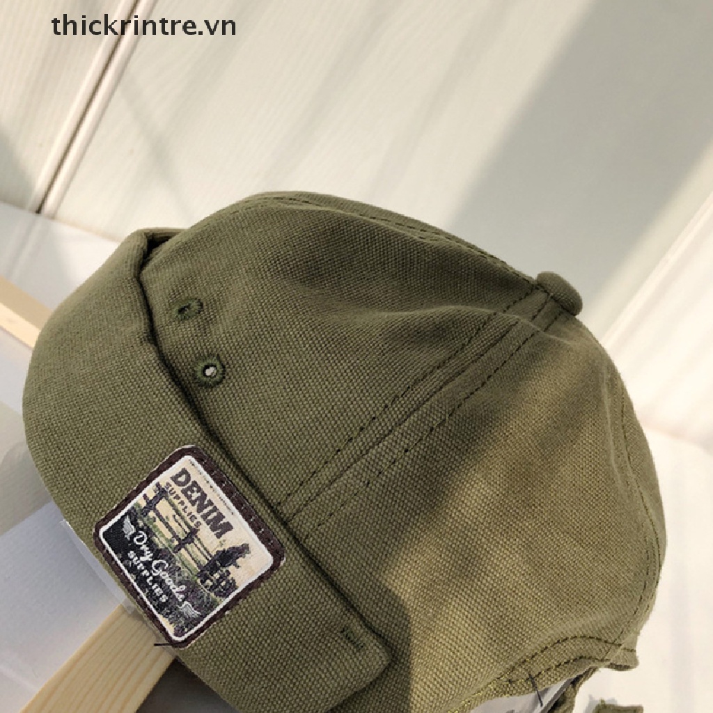 [Mới] Fold Skullcap Retro Nam Thủy Thủ Nữ Cuộn Ấm Còng Xô Mũ Không Vành