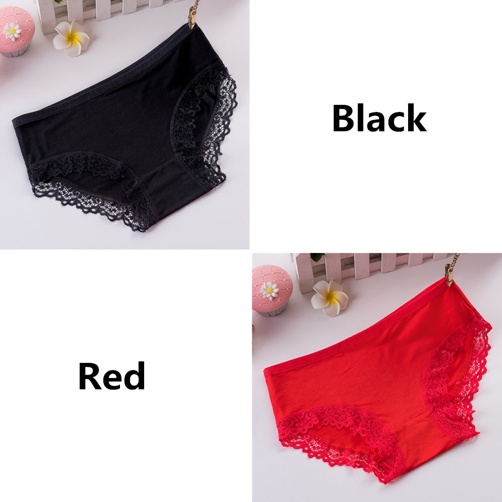 Quần lót ren màu trơn kích thước M-4XL