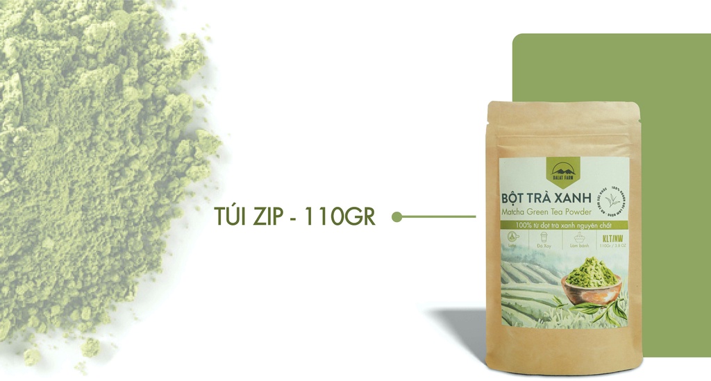 Mô tả Bột Matcha Trà Xanh Dalat Farm - Túi 110Gr - 5