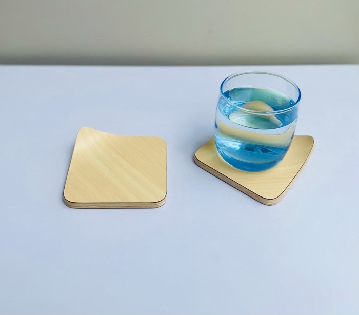 Mô tả Đế Lót Ly Bằng Gỗ Uốn Cong, Khay Gỗ Decor, Chịu Nhiệt Độ Cao - PlyConcept Joy Wooden Coasters - 1