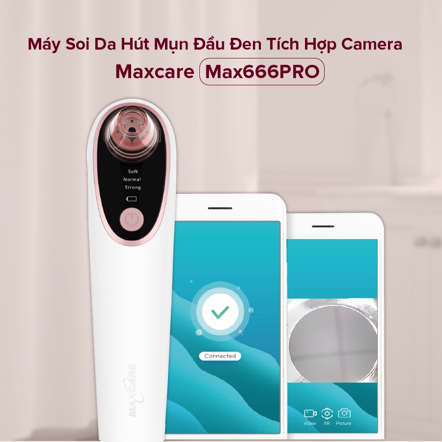 Ảnh Máy hút mụn đầu đen tích hợp CAMERA SOI DA TÌM MỤN ẩn Zoom X20 Maxcare Max666PRO cao cấp Kết nối App 3