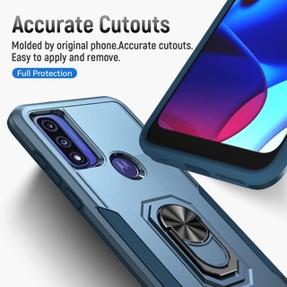 Ốp Điện Thoại Cứng Viền TPU Dẻo Kèm Giá Đỡ Nhẫn Chống Rơi / Sốc Cho Motorola Moto G Pure / Power / G Play 2023