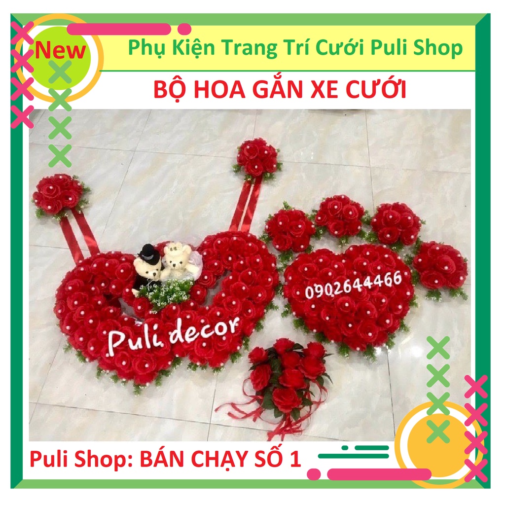 Bộ Hoa Trang Trí Xe Cưới Nhiều Mẫu Giá Rẻ Nhất | Shopee Việt Nam