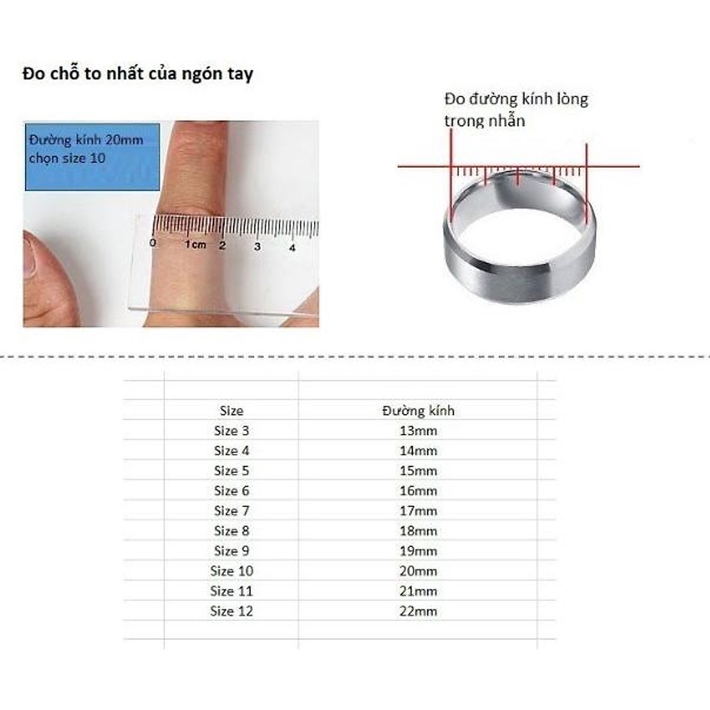 Nhẫn tròn trơn chất liệu bằng titan, Nhẫn unisex cho nam và nữ đầy đủ size và ký hiệu có hộp, trangsucmoiluatuoi.RIN