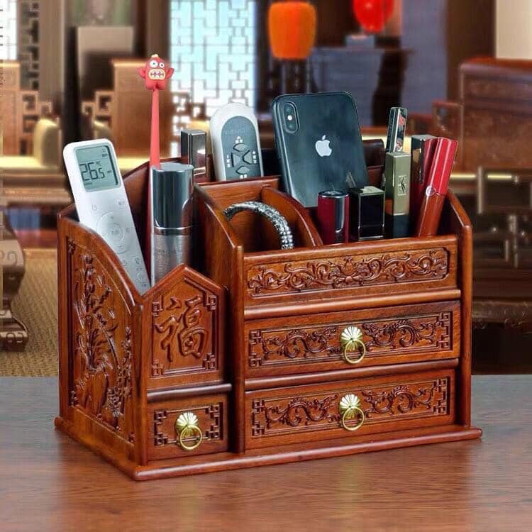 HỘP ĐỰNG ĐA NĂNG - GỖ HƯƠNG CAO CẤP  SANG TRỌNG - TINH TẾ - ĐẲNG CẤP Sản Phẩm Phù Hợp Dành Cho Bàn Làm Việc-Phòng
