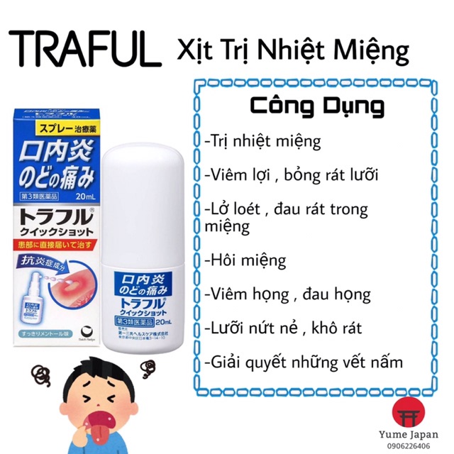 Thuốc Xịt Nhiệt Miệng Traful Nhật: Giải Pháp Hiệu Quả Cho Nhiệt Miệng