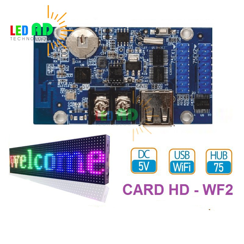 Card HD-WF2 Wifi - Điều Khiển Qua Điện Thoại Dùng Cho Led Ma Trận Full ...