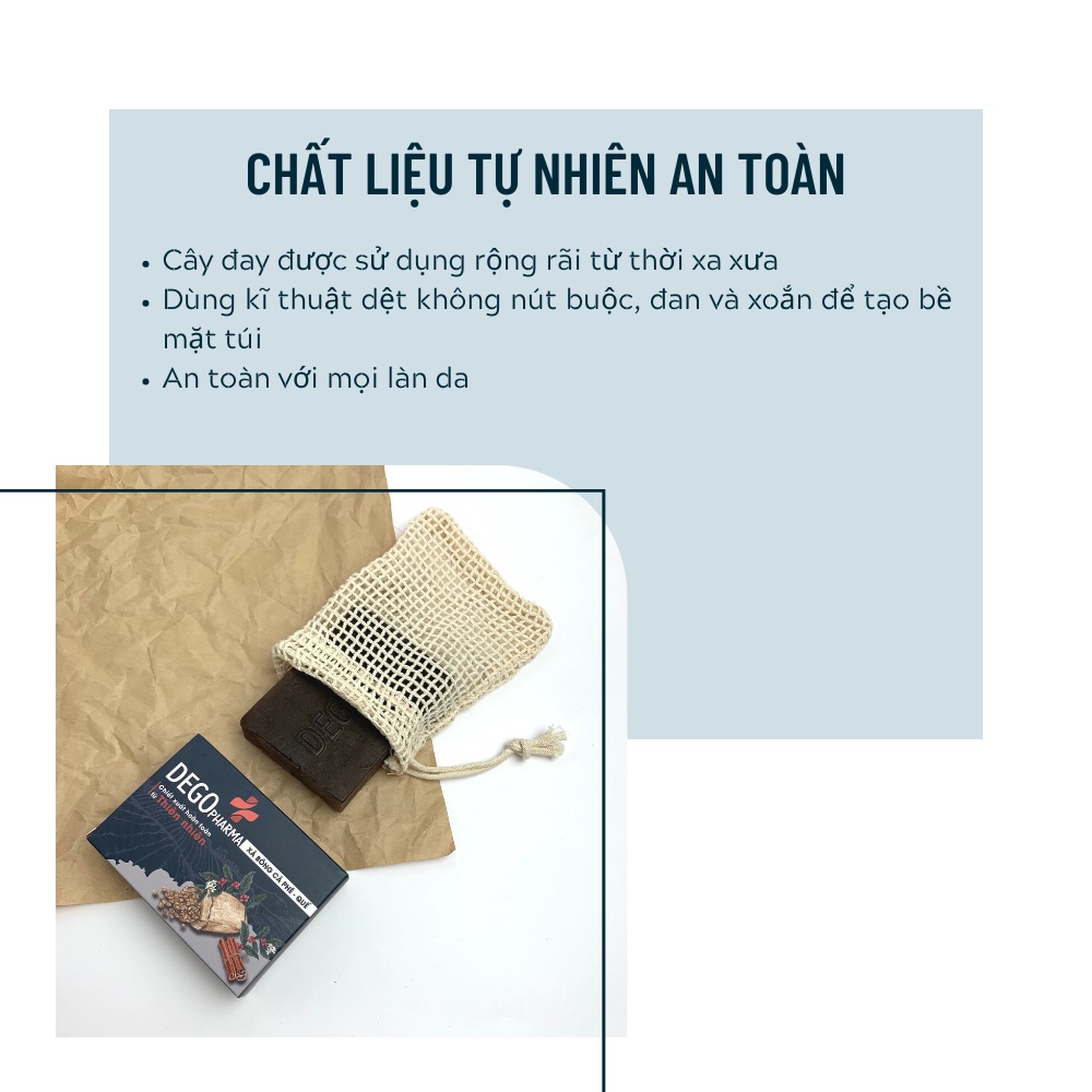 Ảnh Túi Lưới Đựng Xà Bông Tạo Bọt DEGO PHARMA - Tẩy Tế Bào Chết 2
