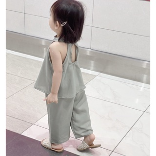 Set yếm Trung thu bé gái BATALA KIDS, set yếm kiểu bé gái thiết kế phong cách đi biển đi chơi cho bé từ 10-22kg YEMBT01
