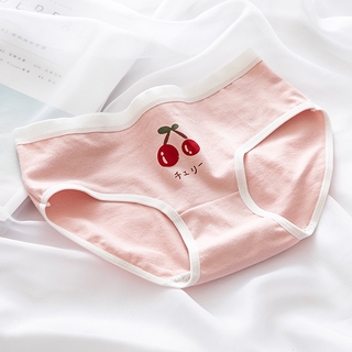 Quần Lót Cotton Mềm Mại Thoáng Khí In Họa Tiết Hoa Và Cherry Đáng Yêu Dành Cho Bé Gái
