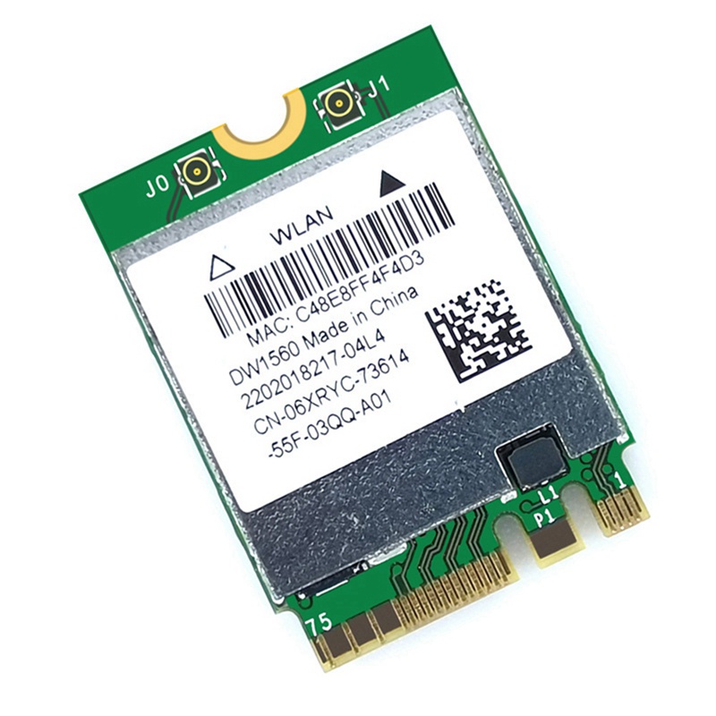 BCM94352Z DW1560 M.2 Bộ chuyển đổi Wifi Thẻ không dây 1200Mbps 802.11Ac 2.4Ghz / 5G Bluetooth 4.0 NGFF Card cho hệ điều hành