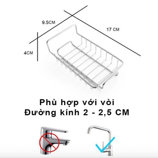 Giá Treo Vòi Đựng Đồ INOX Để Đồ Giẻ Rửa Chén Bát - KỆ GIÁ CÀI VÒI RỬA BÁT